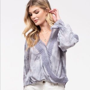 Tie Dye Wrap Top
